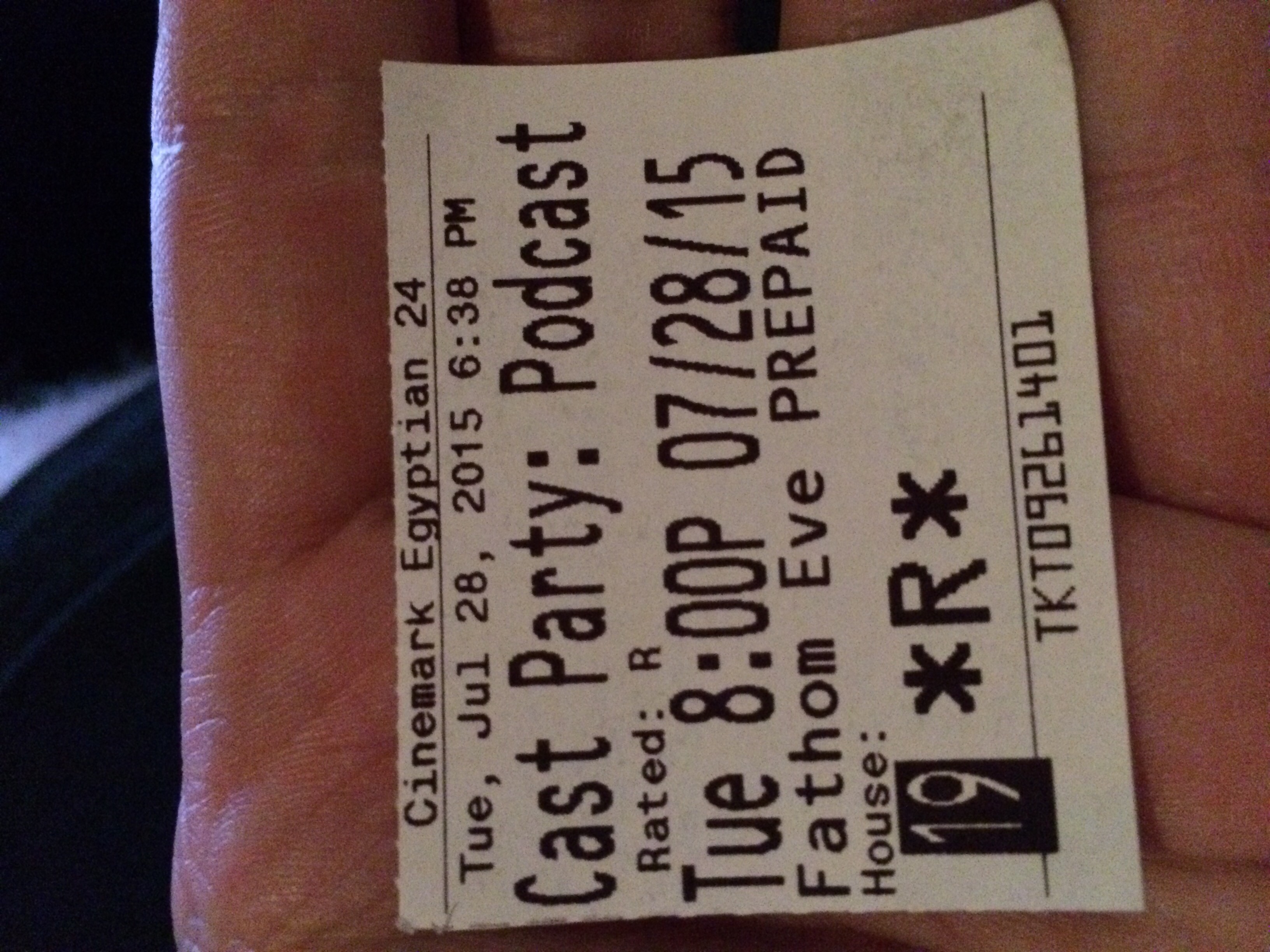 cast party ticket